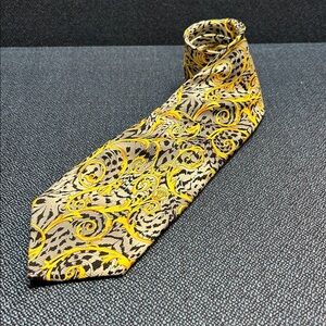 8943 Yellow Grey Versace Tie Medusa